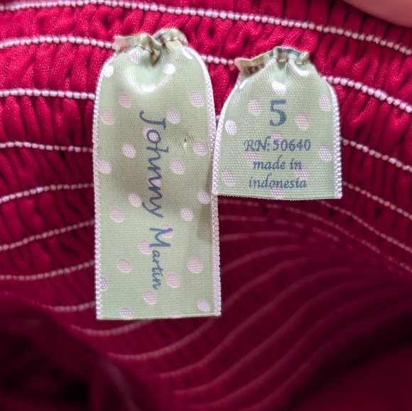 Johnny Martin Size 5 Juniors Red Strapless Mini Dress with Elastic Waistband - Picture 5 of 11